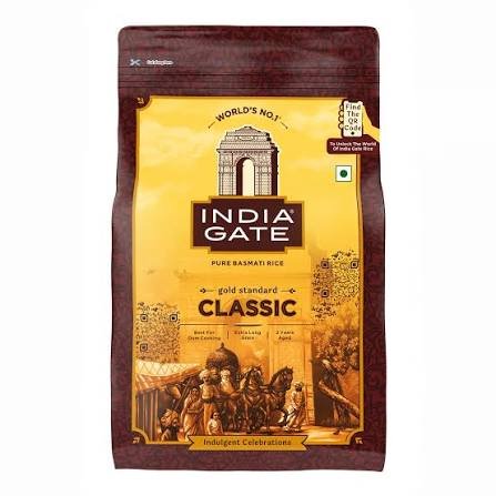 Buy India Gate Classic Gold Standard Basmati Rice 1 kg Fresh Online at ZipLance