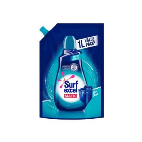 Surf Excel Matic Top Load Detergent Liquid 1 litre Pouch 
