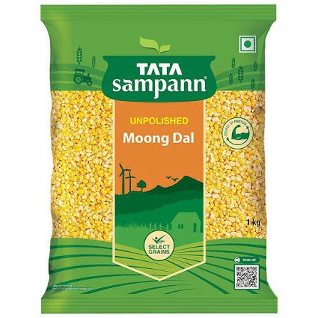 Buy Tata Sampann Unpolished Moong Dal 1 kg Fresh Online at ZipLance