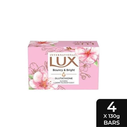 Lux International Bouncy & Bright Bathing Soap 130g x 4N 